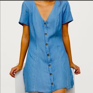 H&M denim chambray dress